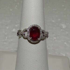 STUNNING DESIGN!! DIAMONDS & RUBY14K RING